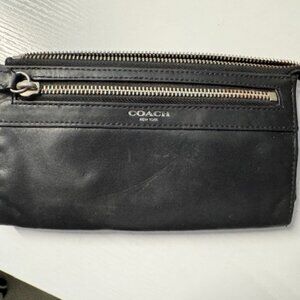 Coach Black Leather Wristlet